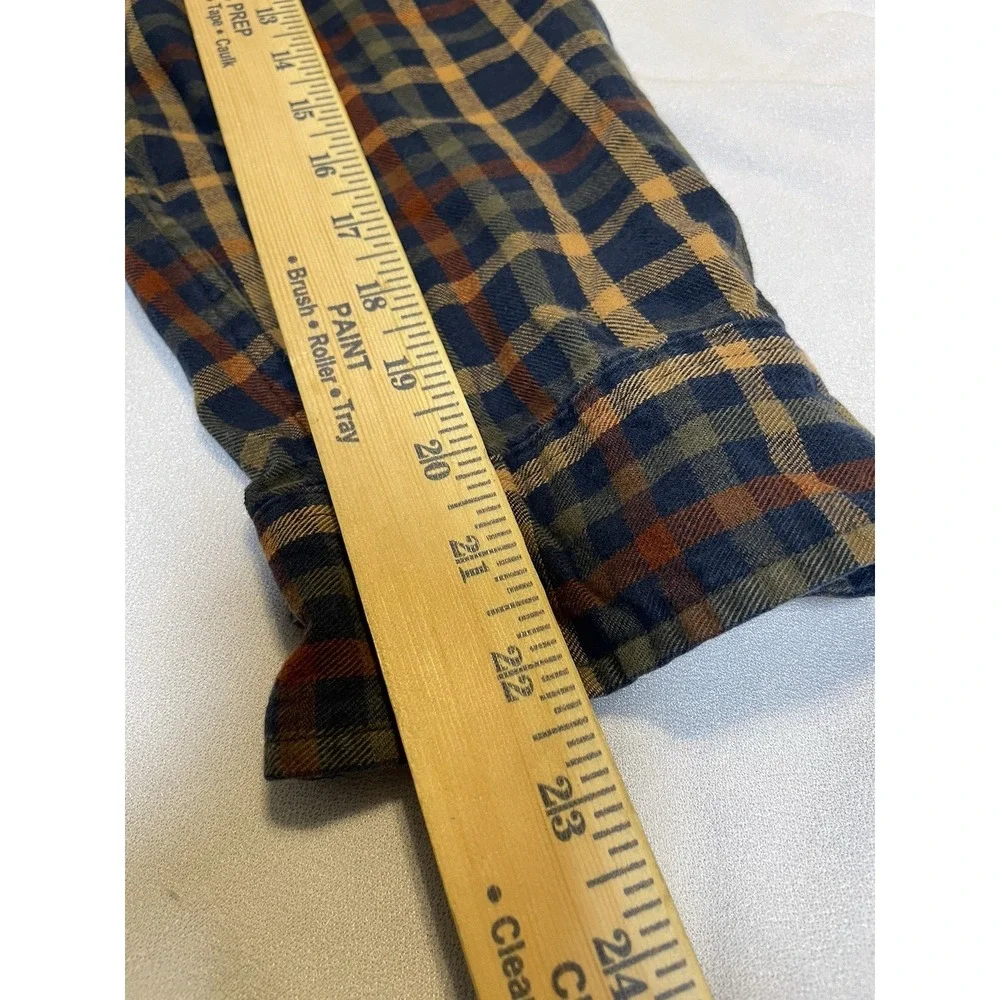 Duluth Trading Co Flannel Mens XL Multicolor‎ Plaid Relaxed Fit Button Shirt